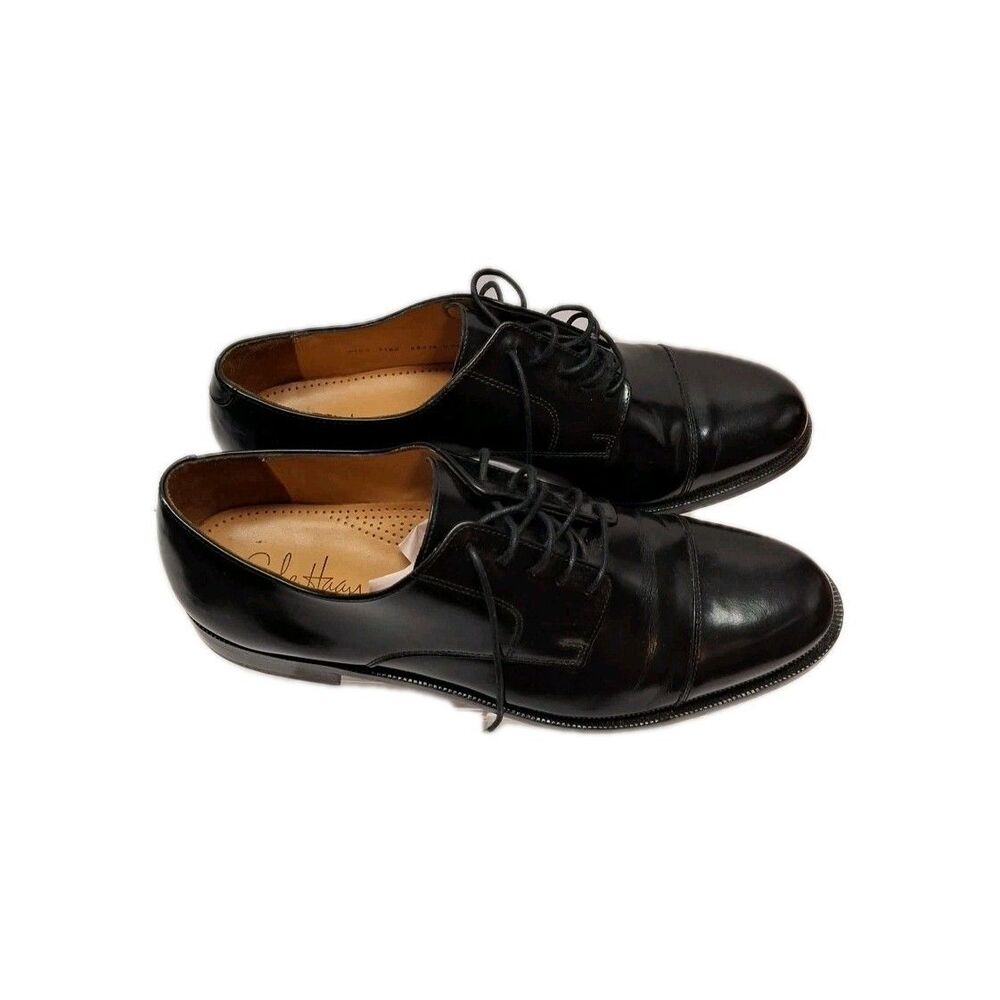 Cole Haan Men 11.5D Black Leather Oxford Cap Toe Lace Up Dress Formal Shoes 42